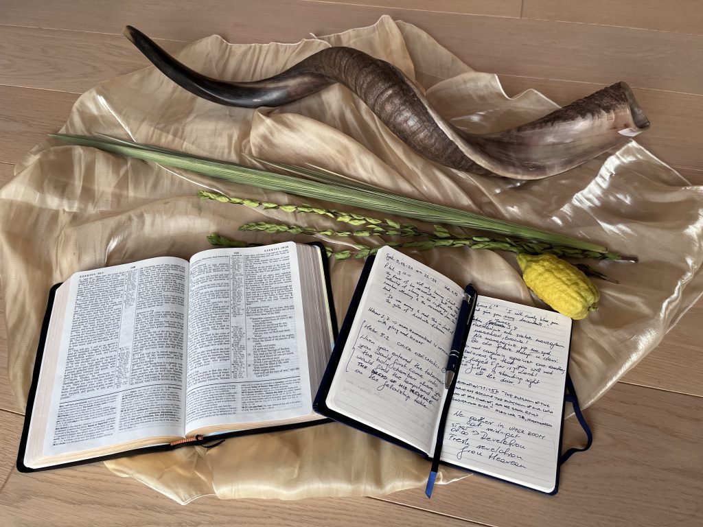 Shofar and Bible during Feast of Tabernacles